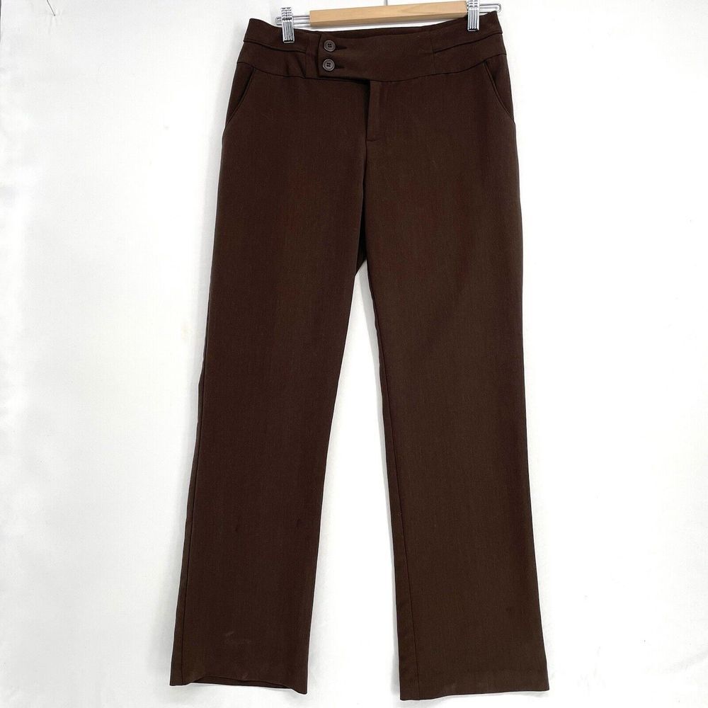 IQ Authentic Brand Juniors Women's Brown Career Pants Slacks Size 6 Work Wear
